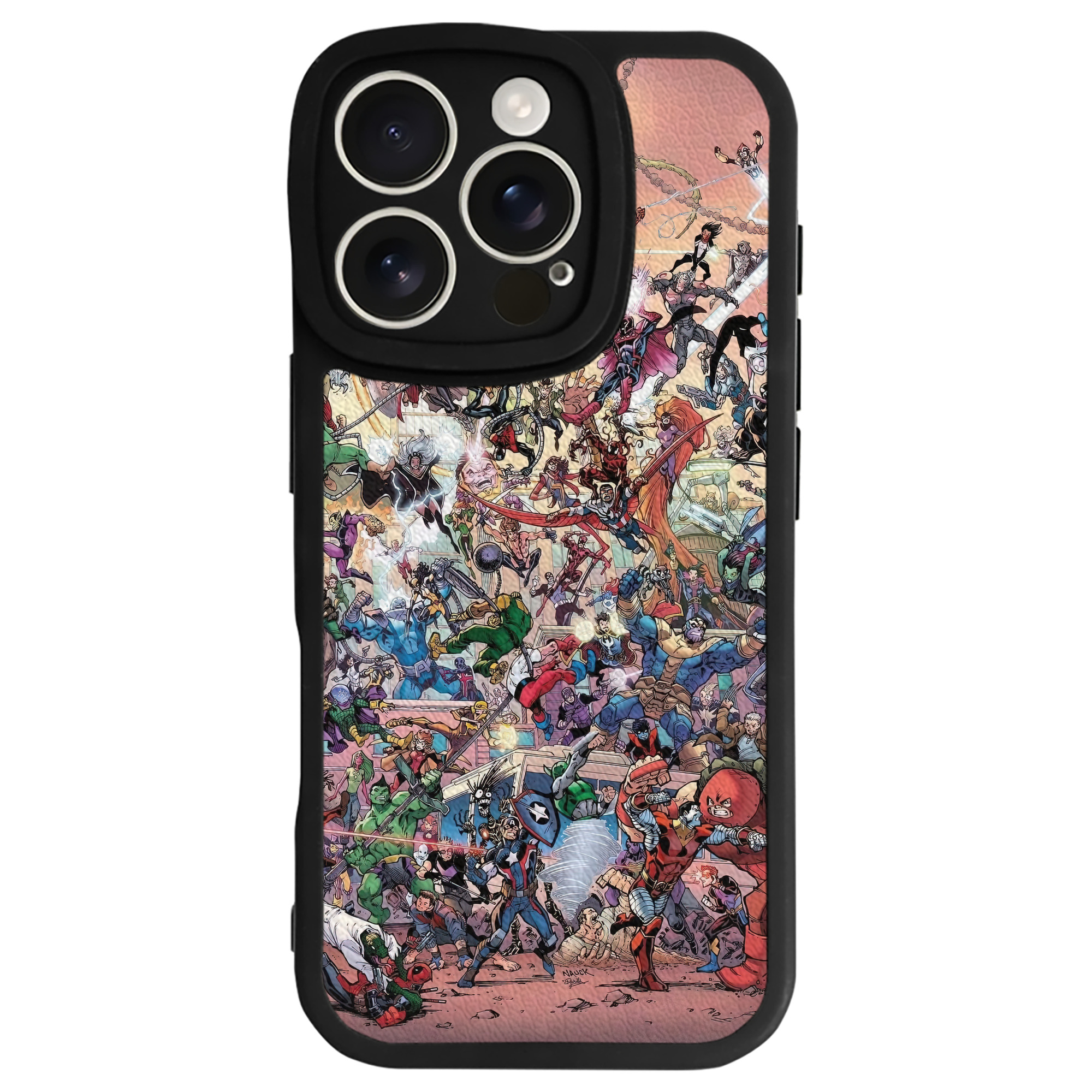（画像用） Spider Man スパイダーマン 【iPhone 16シリーズ対応】シリコンスマホケース（レザー調） 材質：シリコン